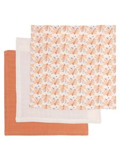 Muszlin arctörlő kendő Luma Flowerfever Nude 3db