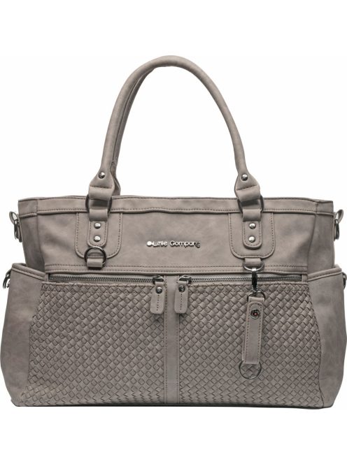 Pelenkázó táska Monaco Braided taupe szürkés-barna