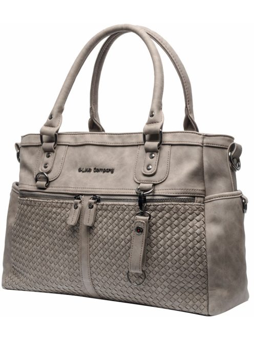 Pelenkázó táska Monaco Braided taupe szürkés-barna
