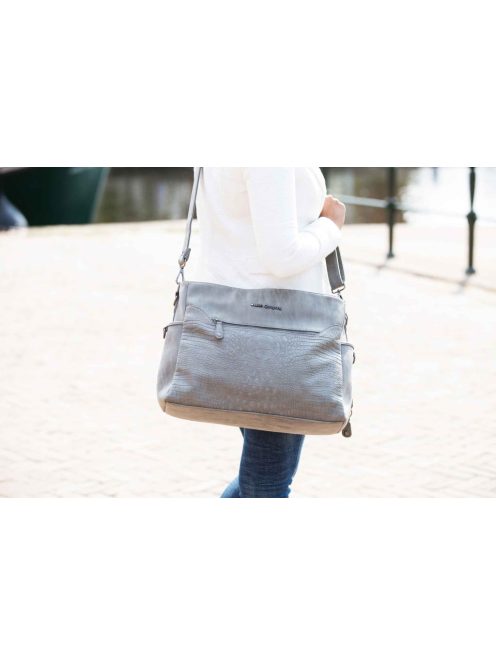 Pelenkázó táska Copenhagen Croco Grey krokodíl minta