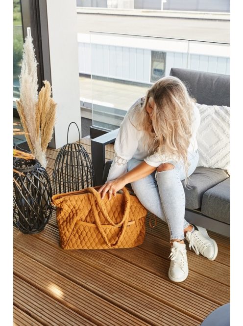Pelenkázó táska Santos Quilted copper réz színű
