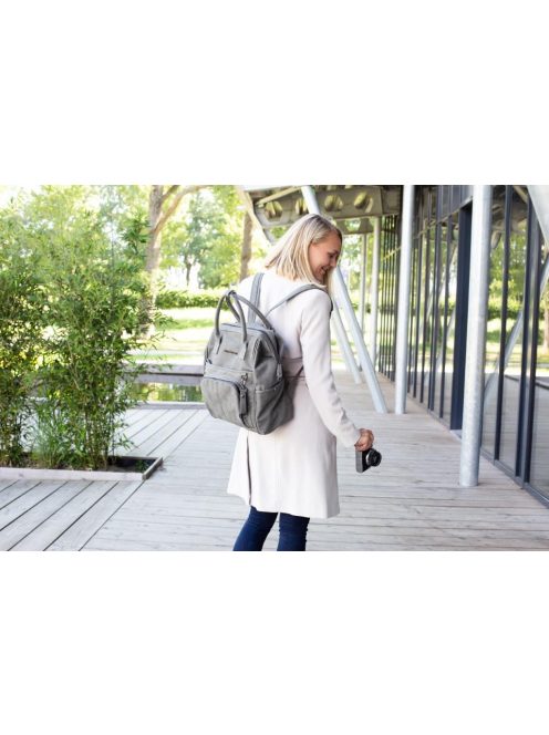 Pelenkázó hátizsák Little Company Riga knit taupe