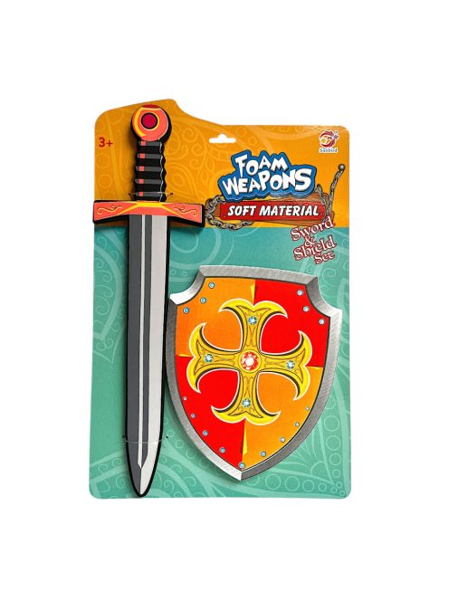 Pajzs klt., EVA, kard, pajzs, 29x45 cm lapon