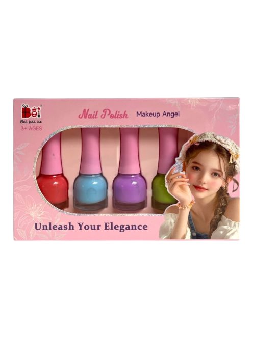 Köröm dekor klt., körömlakk, 4 db, smink, 18x11 cm dob.