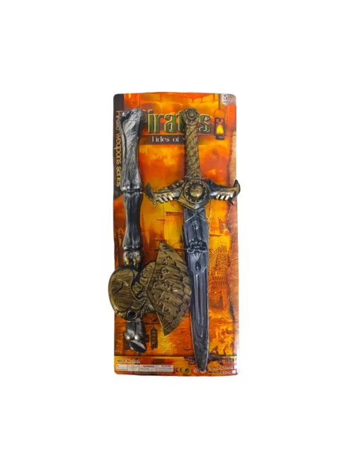 Kalóz klt., kard+ bárd, 19x43 cm lapon