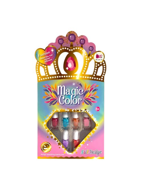 Köröm dekor klt., körömlakk, 6 db., smink, 16x29 cm dob.