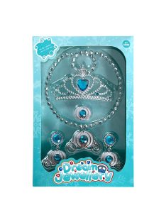 Korona klt., nyaklánc, fülbevaló, 15x22 cm dob.