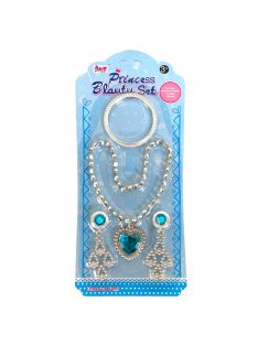   Ékszer klt., nyaklánc karkötõ, fülbevaló, 13x27 cm lapon