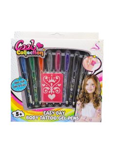   Testmatrica klt., tetoválás, 8 toll, sablon, smink, 22x20 cm dob.