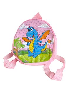 Lányka hátitáska, dínós, 18x20 cm