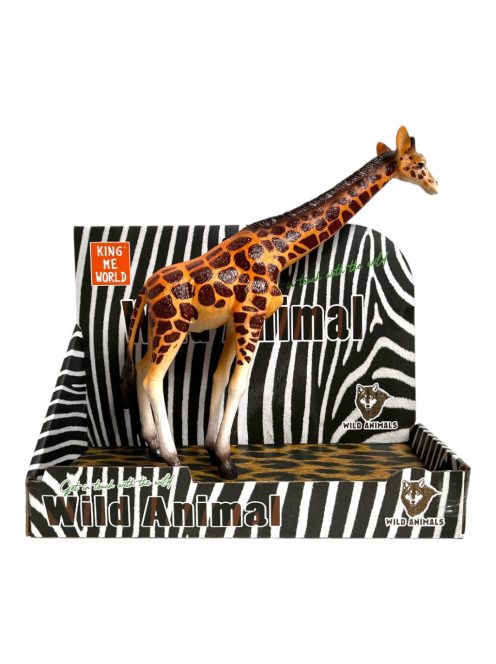 Állat, zsiráf, 21 cm, 22x17 cm dob.