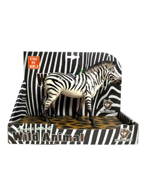 Állat, zebra, 21 cm, 22x17 cm dob.