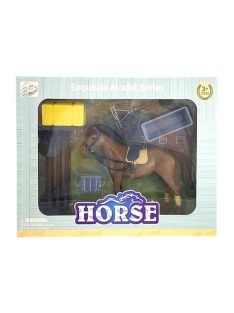 Ló, klt., + istálló kieg., 29x23 cm dob.