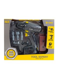 Szerszámgép klt., el., fúrógép, 27x22 cm dob.