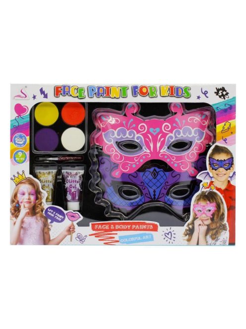 Smink klt., arcfesték, testfesték, 2 db maszk, 29x21 cm dob.