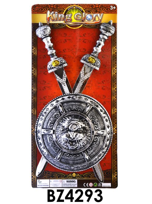 Lovag klt., pajzs, 2 kard, 25x53 cm lapon