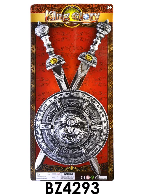 Lovag klt., pajzs, 2 kard, 25x53 cm lapon