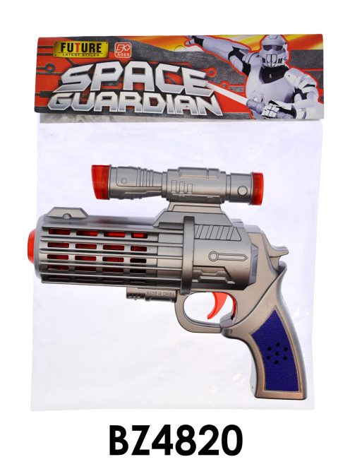 Ûrpisztoly, el., hang+fény, 9x16 cm zacsk.