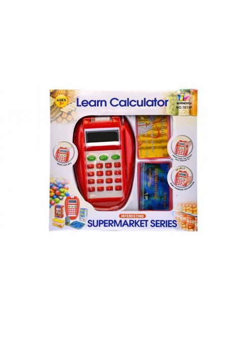 Bankkártya leolvasó, el., hang, számológép funkció, számlanyomtató, 23x22 cm dob.