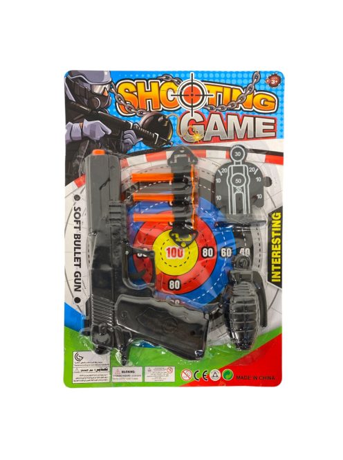 Rendõr klt., pisztoly, tap.kor. lövedék, kieg., 22x31 cm lapon