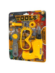   Szerszámgép klt., fúrógép, manuális, + szemüveg, 21x29 cm lapon