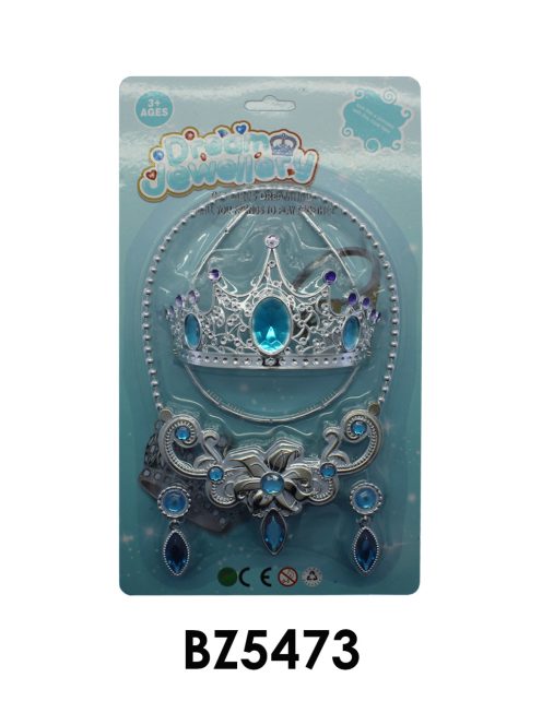 Korona klt., nyaklánc, kék, 18x31 cm lapon