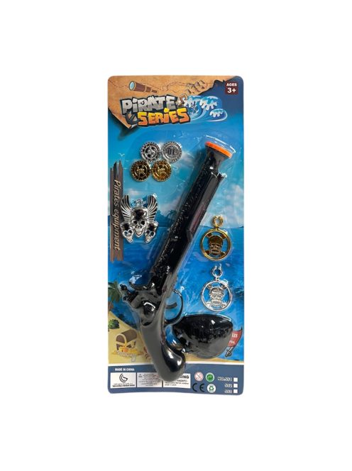 Kalóz klt., pisztoly + kieg., 18x41 cm lapon