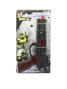 Pisztoly, szikrázó, pörgõ hanggal, 16x29 cm lapon