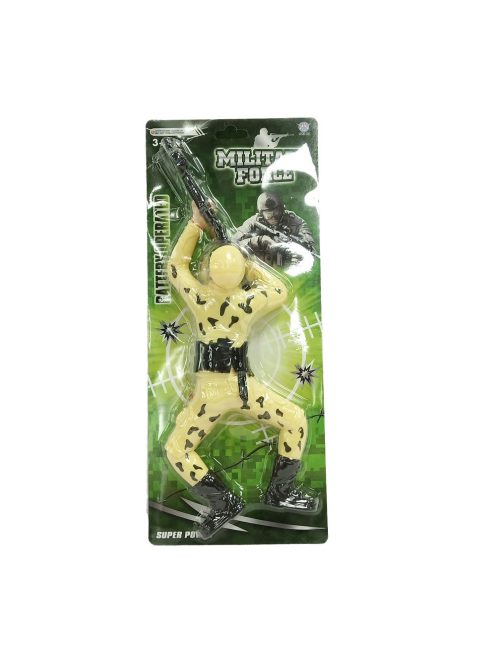 Mászó katona, el., 15x38 cm lapon