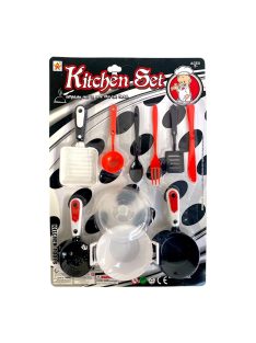 Edény klt., + eszköz, fekete-fehér, 26x39 cm lapon