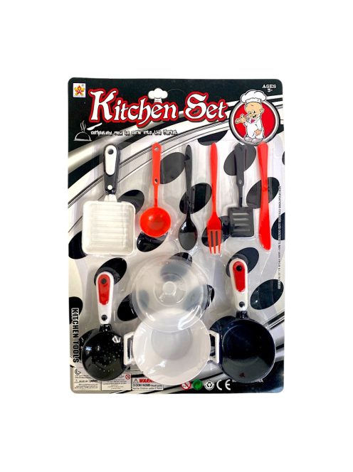 Edény klt., + eszköz, fekete-fehér, 26x39 cm lapon