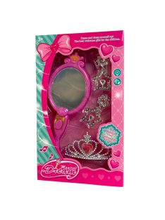 Korona klt., korona + el., tükör, 17x27 cm dob. Gombel.