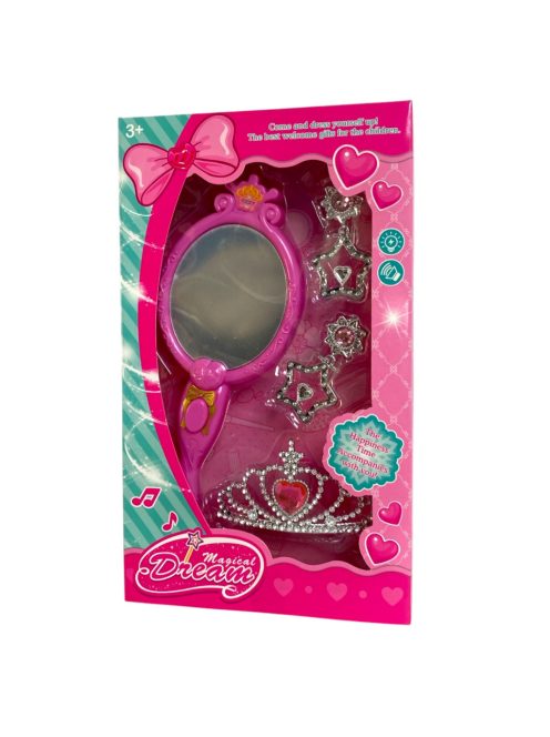 Korona klt., korona + el., tükör, 17x27 cm dob. Gombel.