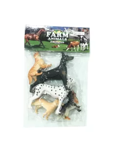 Állat klt., kutya, 5 db, 18x28 cm zacsk.
