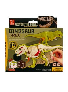 Dínó klt., összeépítõ, csontváz+ test, 16x16 cm dob.