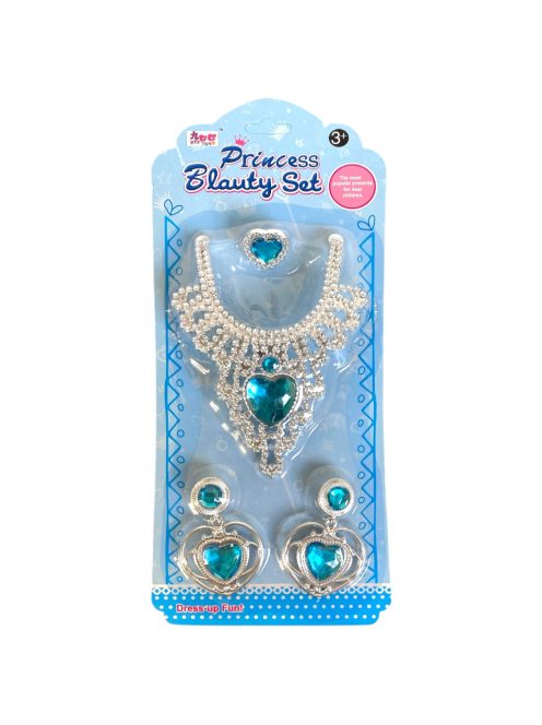 Ékszer klt., nyaklánc, fülbevaló, 12x27 cm lapon