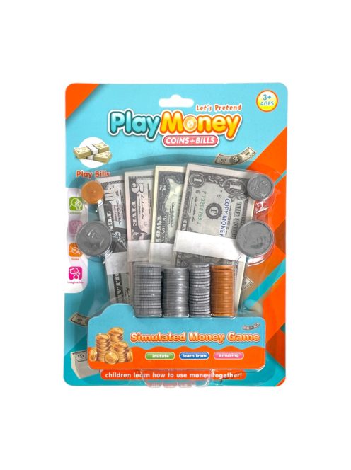 Játékpénz, USD, 20x28 cm 3D-s lapon