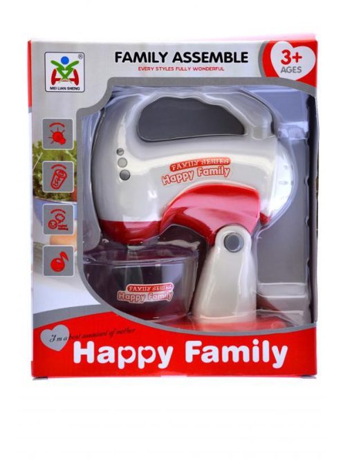 Konyhagép, Keverõgép, el., hang+fény+forog, 18x21 cm dob. (2xAA)