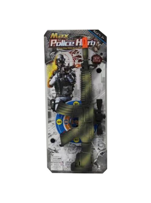 Gépfegyver, szikrázó, 18x43 cm lapon