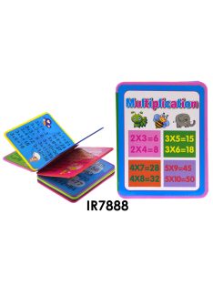 Szorzás oktató, 10 lapos, szivacskönyv, EVA, 10x13 cm