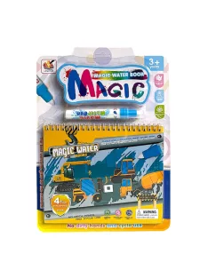 Vízzel rajzoló könyv, munkagépes, 23x32 cm lapon