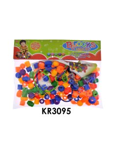 Óvodai fûzõs golyó klt., gyöngy klt. 25x22+ cm zacsk.