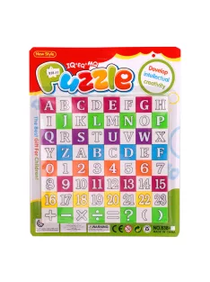 IQ Puzzle, Betûk és számok, 24x30 cm., lapon
