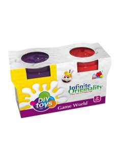 Gyurma klt., 2 tégely, tetején formanyomó, 12x7 cm dob.