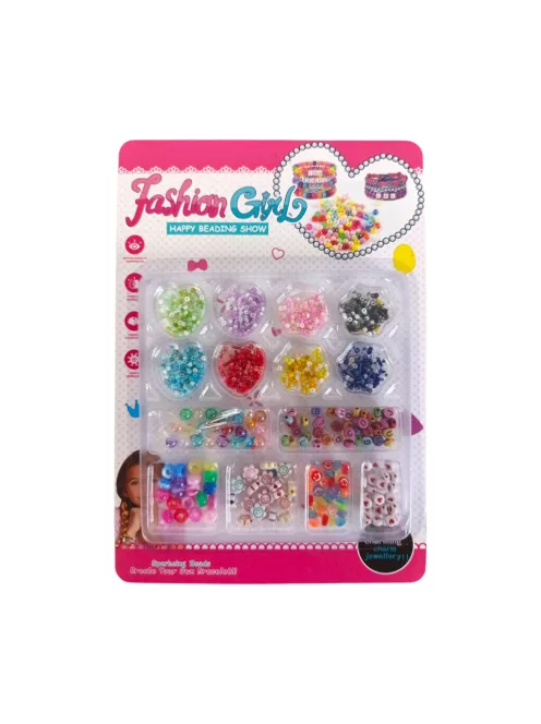 Gyöngy klt., több féle, csillogós, betûs, 21x30 cm lapon