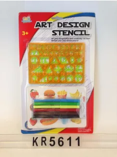   Sablon, ABC, 2 db, + formák + kieg. + 6 filc, 21x35 cm lapon