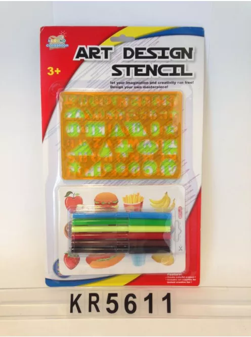 Sablon, ABC, 2 db, + formák + kieg. + 6 filc, 21x35 cm lapon