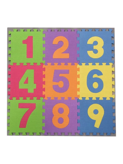 Puzzle szõnyeg, EVA, padlóborítás, 9 lap, számos, 30x30 cm, PVC