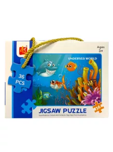 Puzzle, halak, 24 db, (puzzle: 34x24 cm), 20x15 cm dob.
