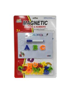 Mágneses tábla klt., ABC betûk, filc toll, 26x38 cm lapon